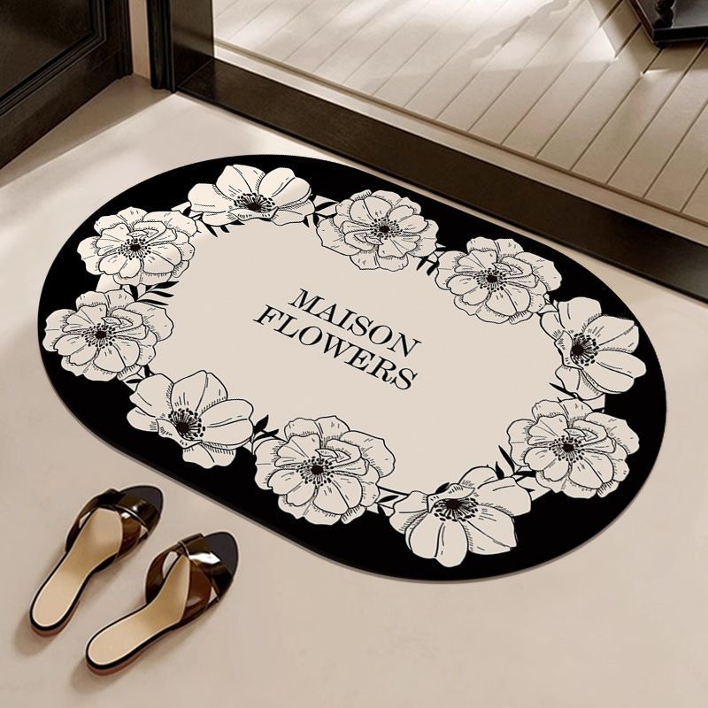 Decoratieve Bloem-Thema Deurmat