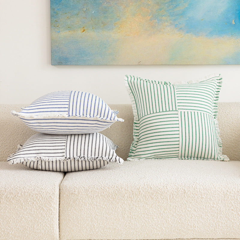 Textured Stripe Decoratieve Gooi Kussen