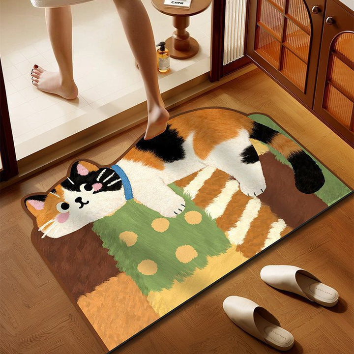Cartoon Cat-Themed Binnen Mat