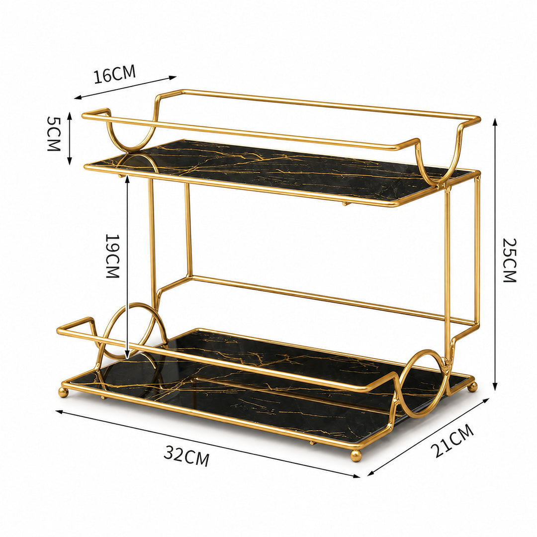 Elegant Twee-Tier Serveerschaal