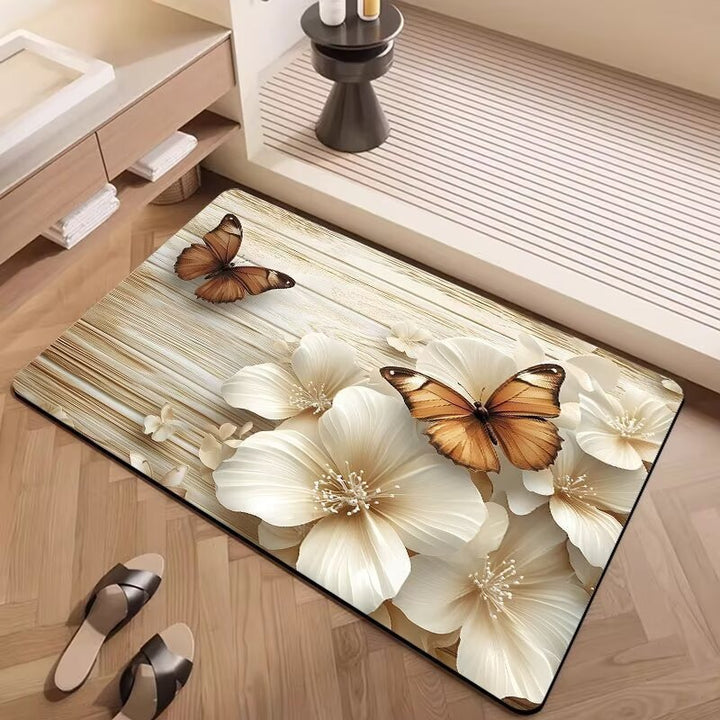 Decoratieve Bloemige Badmat