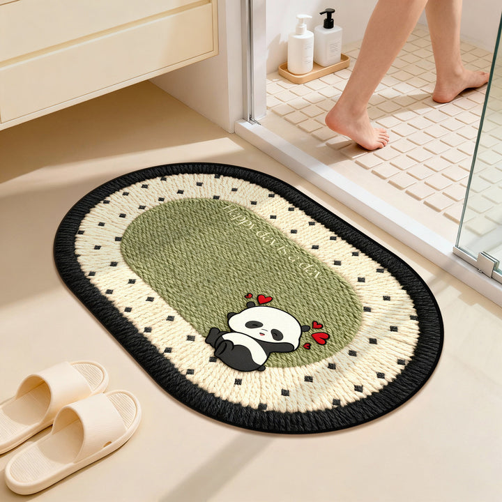 Schattige Panda-Thema Pluche Badmat