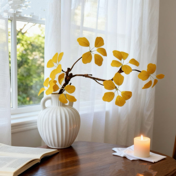 Decoratieve Nep Gele Blad Arrangement voor Woondecoratie