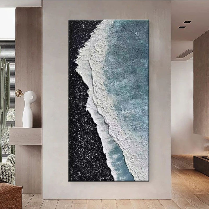 Textured Coastal Wave Canvas Wandkunst