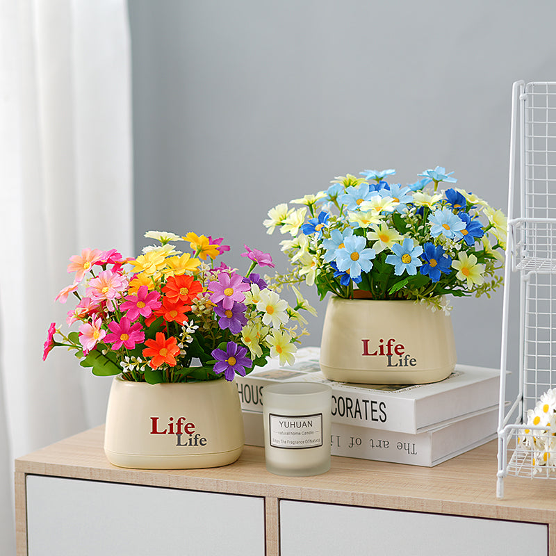 Decoratieve Pot met Nep Bloemarrangement
