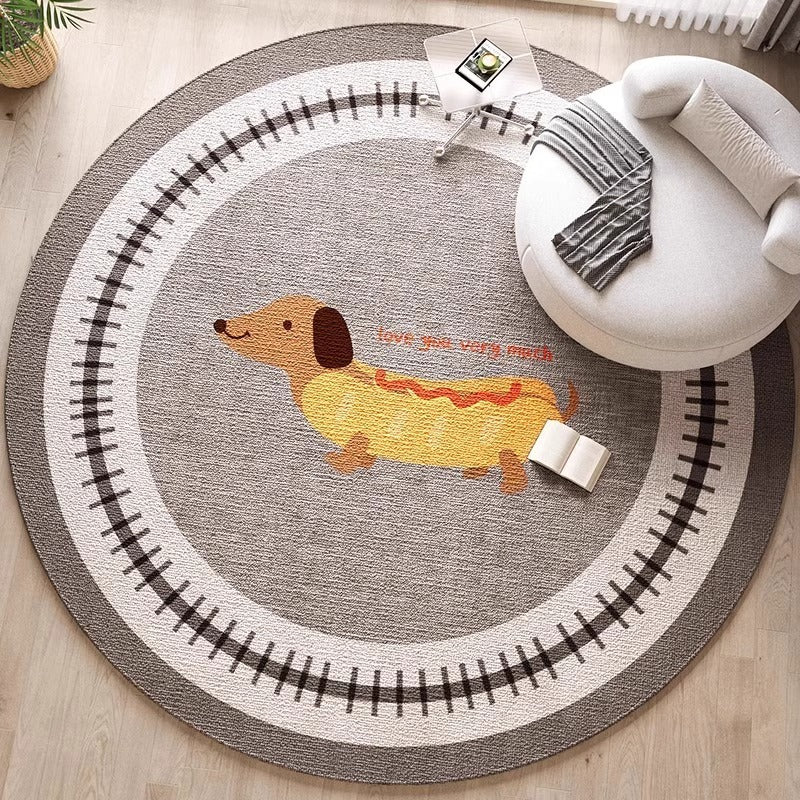 Decoratieve Honden-Thema Area Rug voor Thuisdecoratie