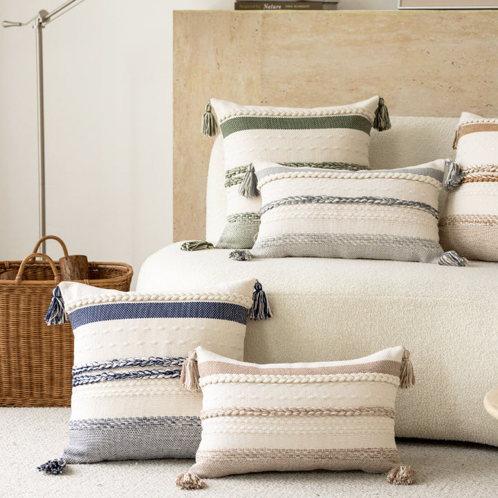 Textured Woven Decorative Cushion