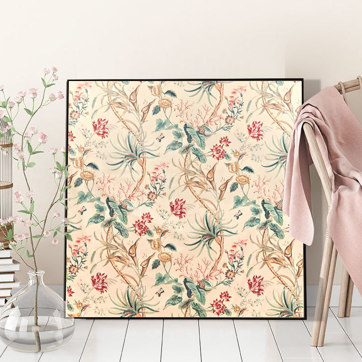 Floraal Themed Canvas Wanddecoratie