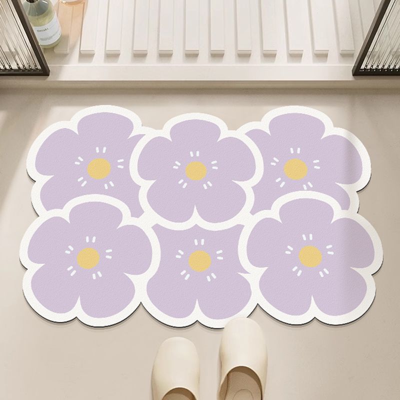 Decoratieve Bloem Motief Vloermat