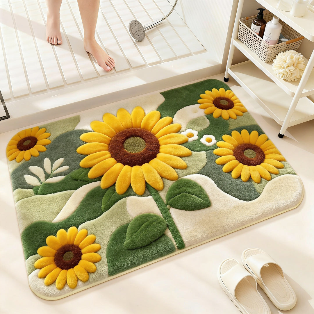 Bloemenpatroon Badmat