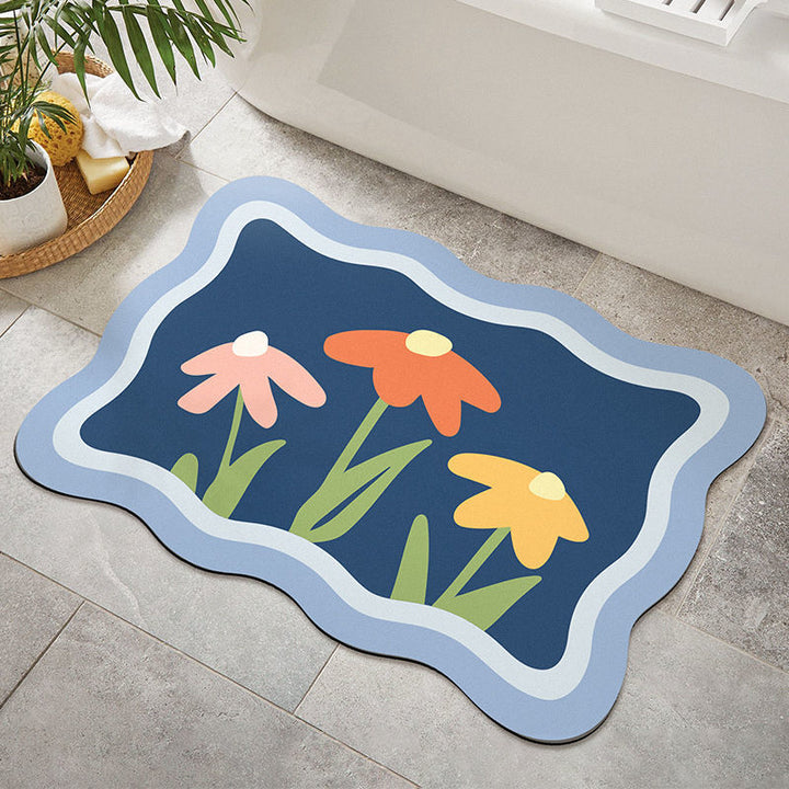 Bloemrijke Decoratieve Gebiedsmat voor Huisdecoratie