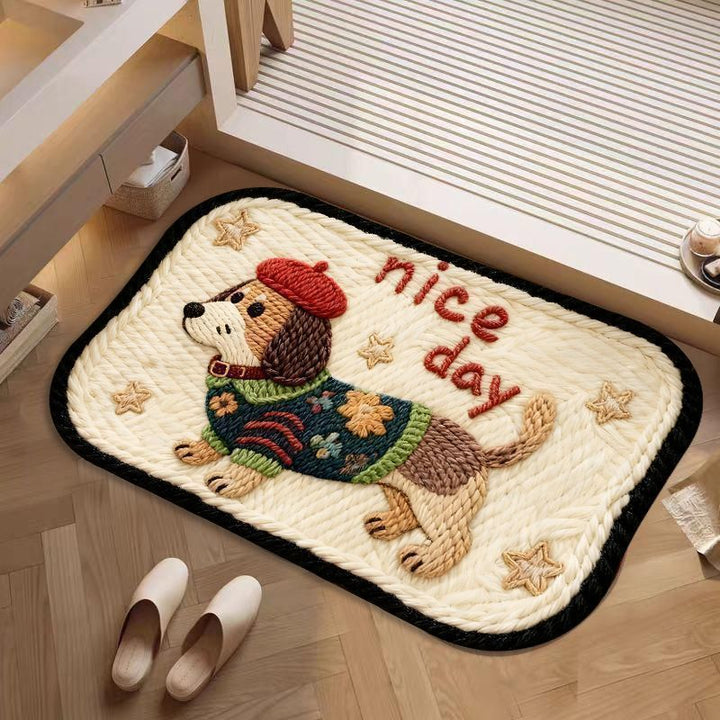 Schattig Corgi-Thema Pluche Vloerkleed