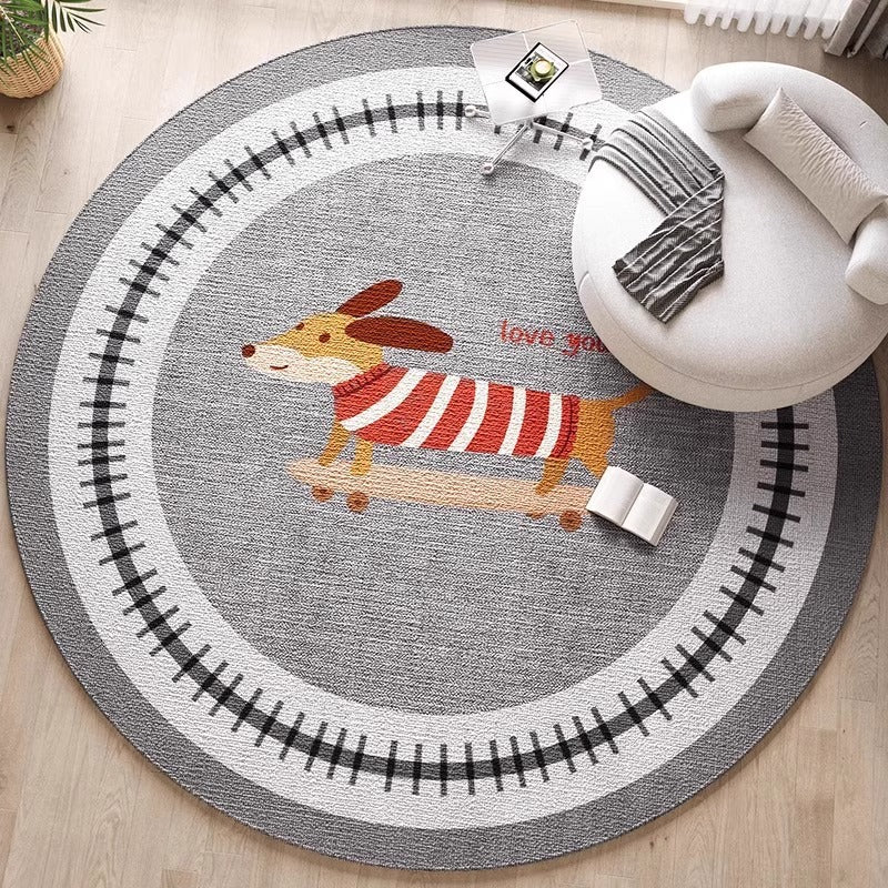 Decoratieve Honden-Thema Area Rug voor Thuisdecoratie