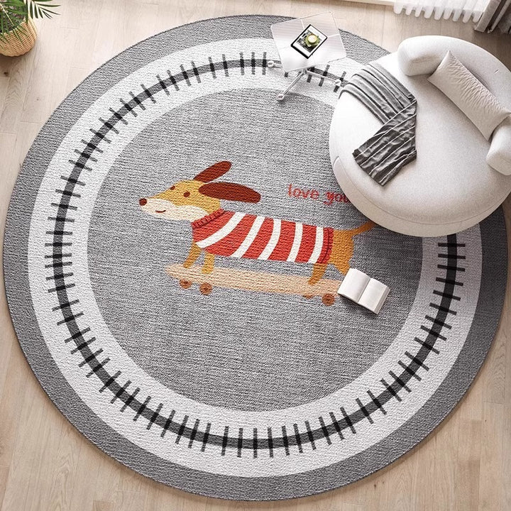Decoratieve Honden-Thema Area Rug voor Thuisdecoratie