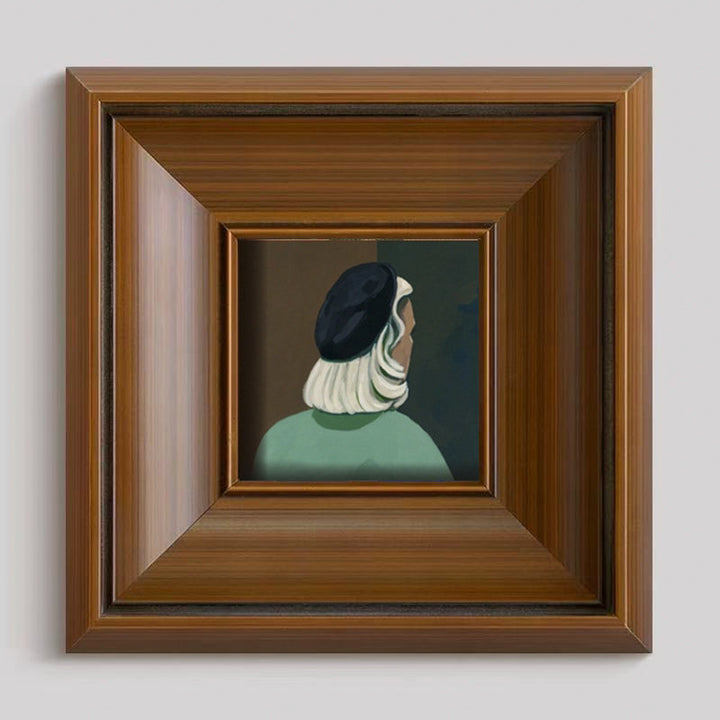 Gekaderde Artistieke Emotionele Portret Muurkunst
