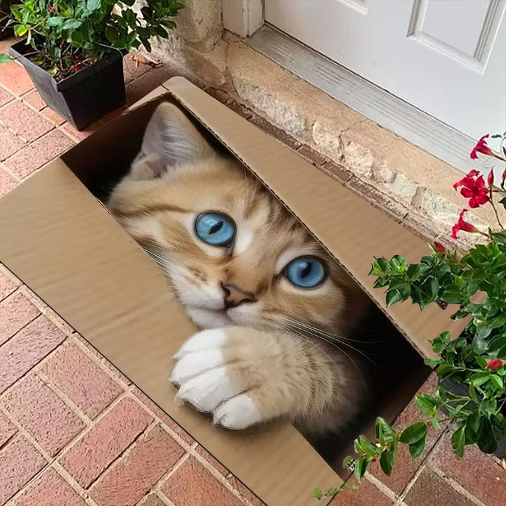 Decoratieve Kat-Thema Deurmat