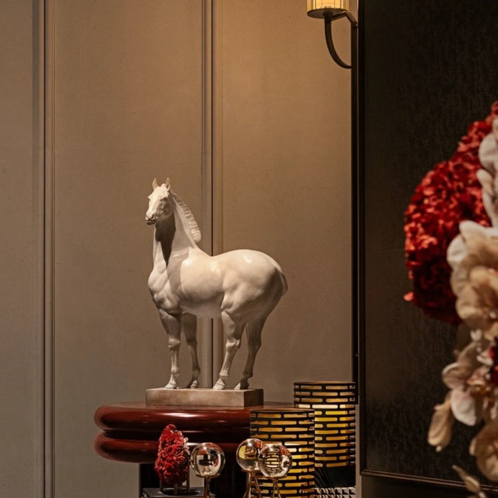 Elegante Paard Beeldhouwwerk Sculptuur