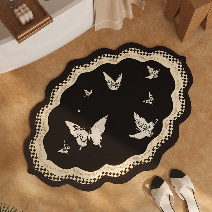 Elegante Vintage Bloemenprint Vloermat