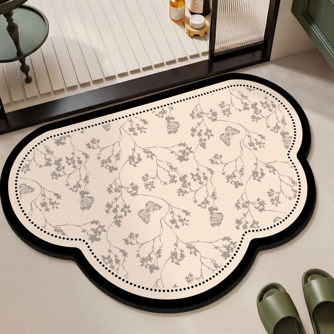 Elegante Vintage Bloemenprint Vloermat