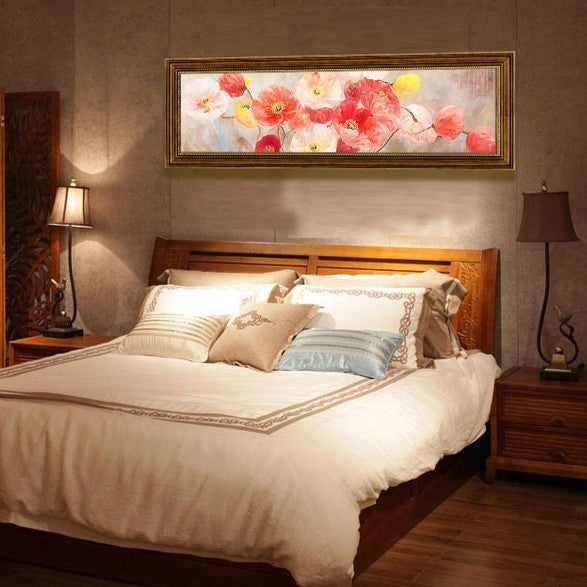 Elegante Bloemrijke Canvas Muurkunst