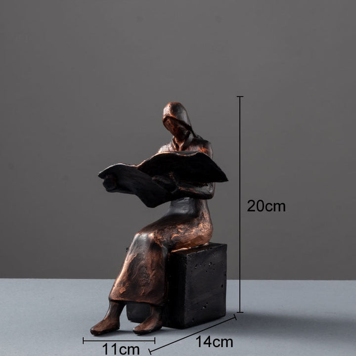 Reader Skulptur Boekstandaard Boeksteun Abstracte Figuren Hars Beeld Bureau Decoratie Figuren Beeldje Scandinavisch Thuis Decor