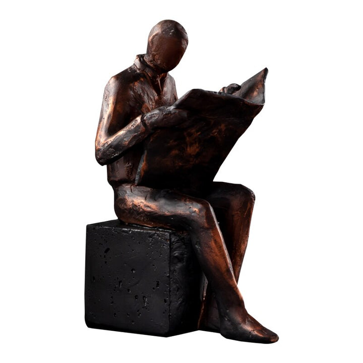 Reader Skulptur Boekstandaard Boeksteun Abstracte Figuren Hars Beeld Bureau Decoratie Figuren Beeldje Scandinavisch Thuis Decor