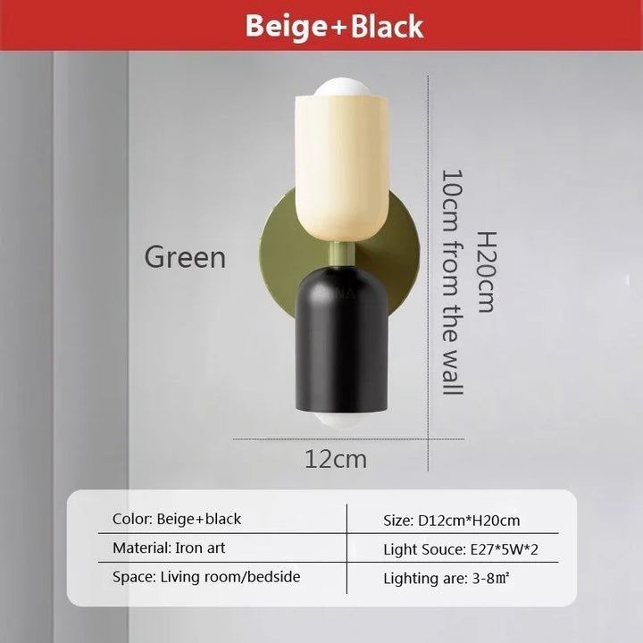 Nordic LED Wandlampen – Moderne Minimalistische Dubbele Wandlamp voor Woonkamer, Slaapkamer, Studie en Binnendecoratie
