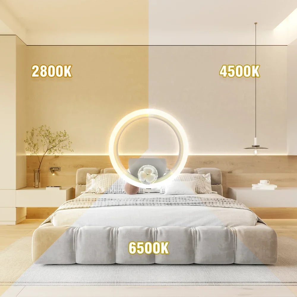 Moderne LED Wandlamp – Aanpasbare 3-Kleur Lichtbron voor Slaapkamer, Woonkamer, Balkon en Interieurdecoratie