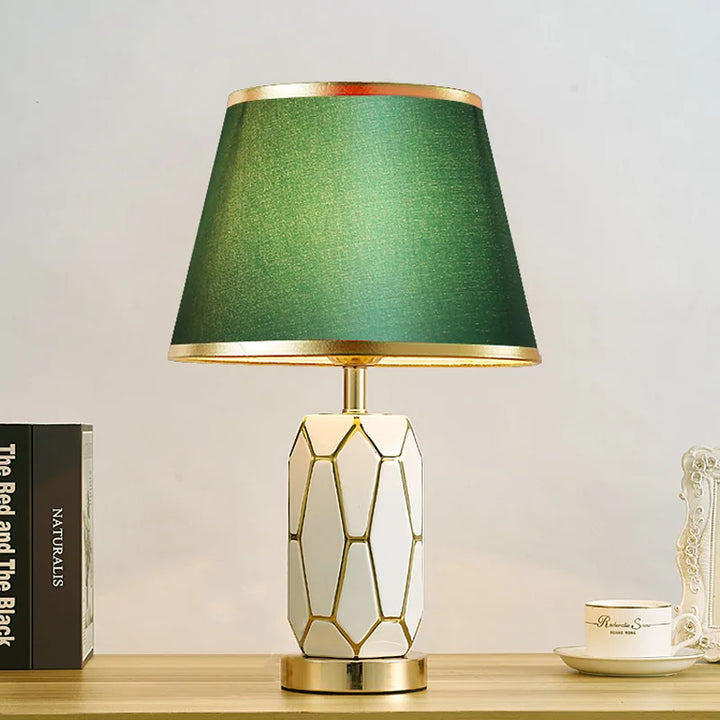 Amerikaanse keramische tafellamp - Eenvoudige moderne slaapkamer nachtlamp voor de woonkamer, warme huwelijksruimte decoratieve lamp