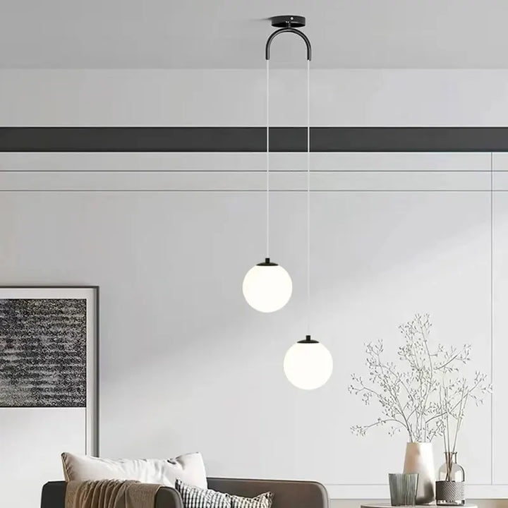Moderne Glass LED Pendant Light – Nordic Style Hanglamp voor Woonkamer, Slaapkamer, Restaurant en Bar, 220V AC, Binnenverlichtingsarmatuur