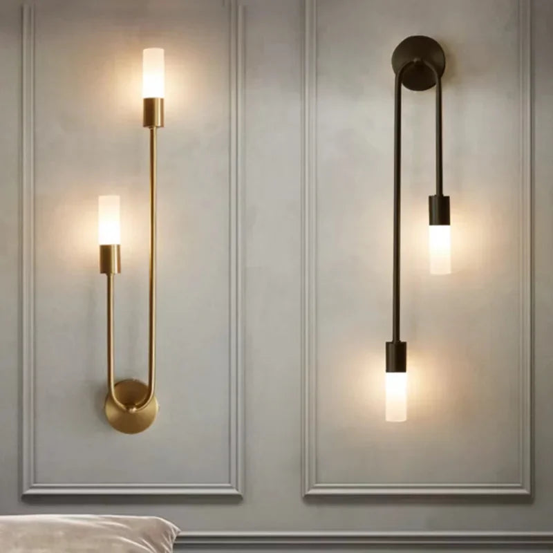 Moderne Gouden LED Wandlamp – Nordic Wandlamp voor Woonkamer, Slaapkamer, Keuken en Hal Decor