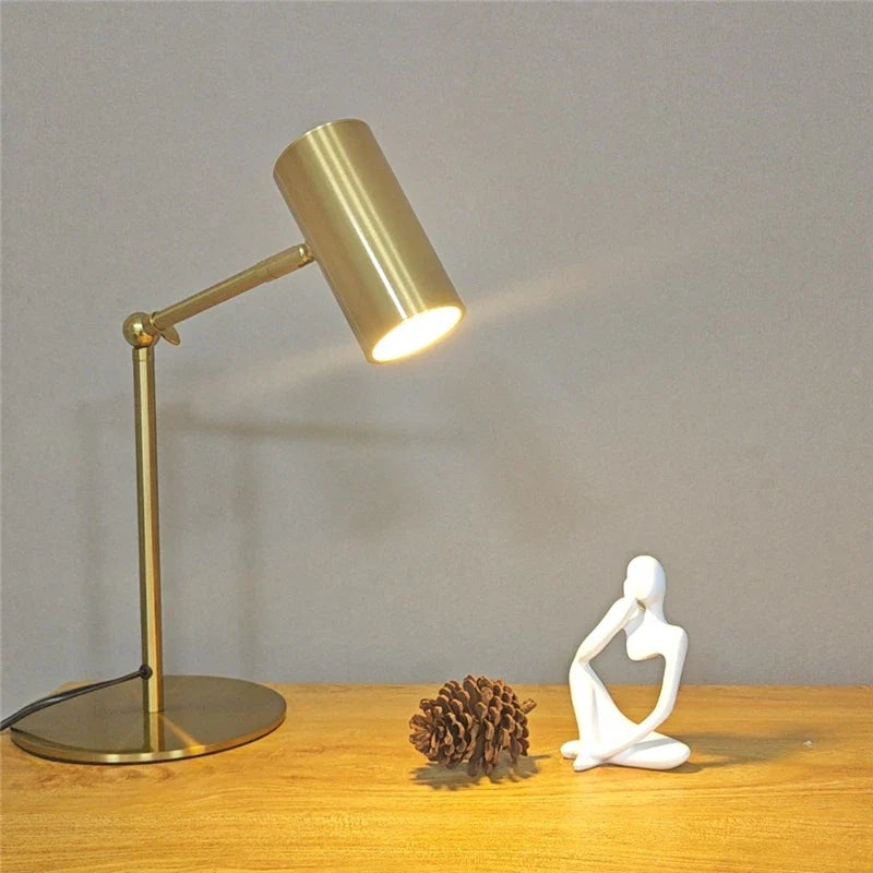 Moderne gouden tafellamp - Oogvriendelijke LED leeslamp voor studie, slaapkamer en woonkamer decor