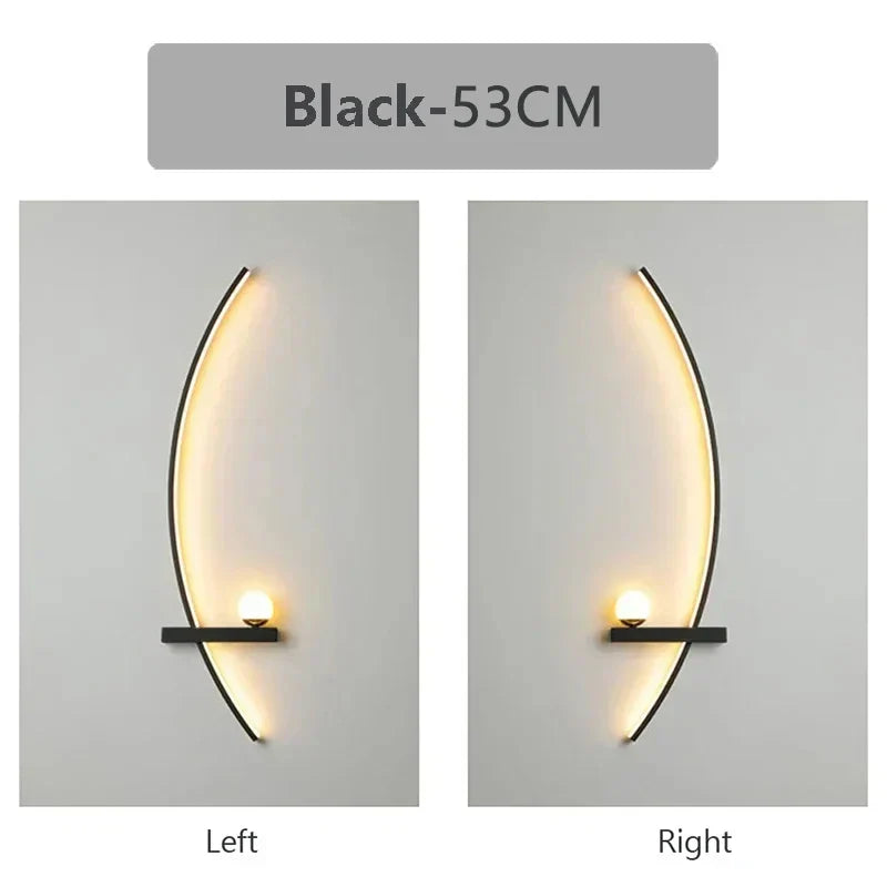 Moderne LED Wandlamp – Aluminium 53 cm lange Lichtbalk voor slaapkamer, woonkamer, gang en binnengebruik – Dimbaar met afstandsbediening