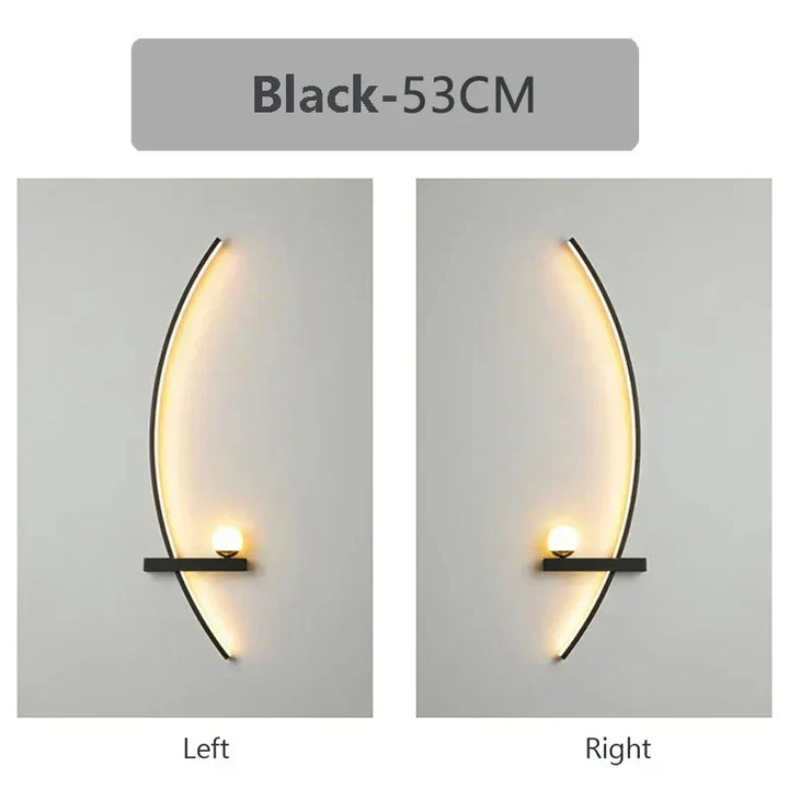 Moderne LED Wandlamp – Aluminium 53 cm lange Lichtbalk voor slaapkamer, woonkamer, gang en binnengebruik – Dimbaar met afstandsbediening