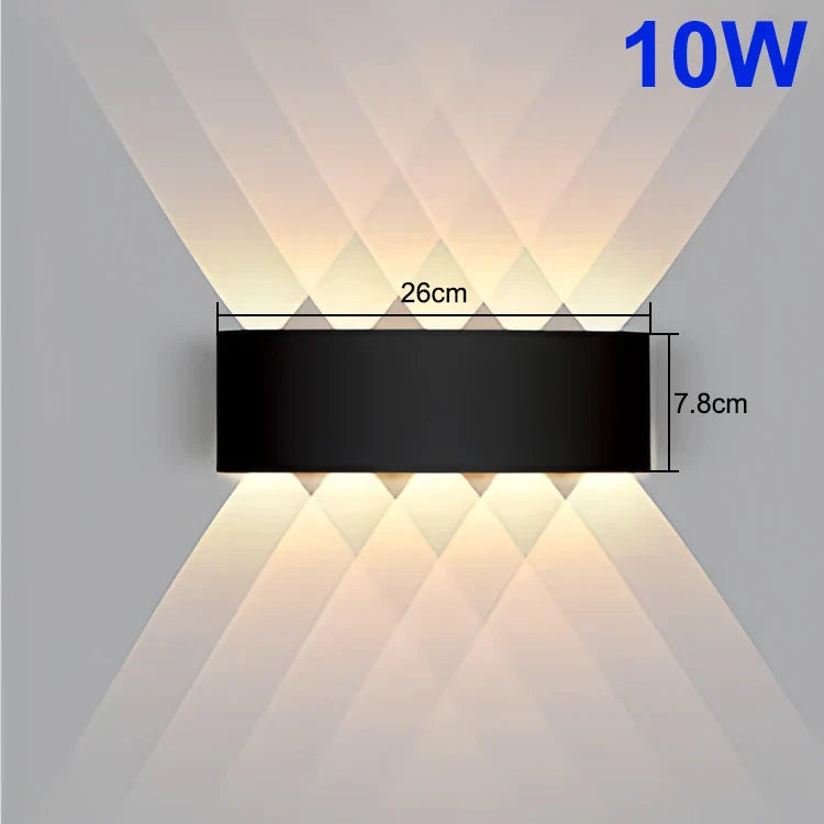 Moderne LED buitenwandlamp – Waterdichte wandlamp voor veranda en balkon voor tuin thuis, IP55 beoordeeld