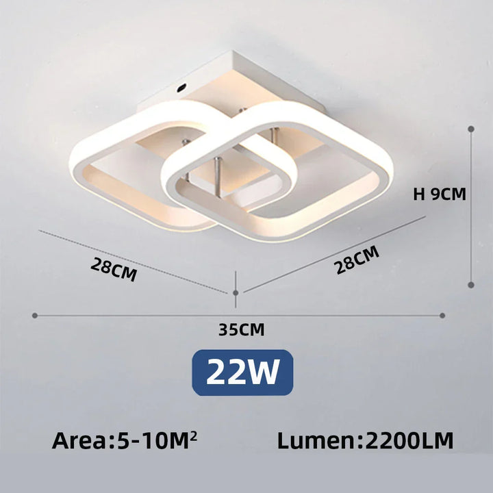 IRALAN Plafondlamp LED gangplafondlamp voor keuken slaapkamer woonkamer balkon ganglamp woondecoratie entree railverlichting