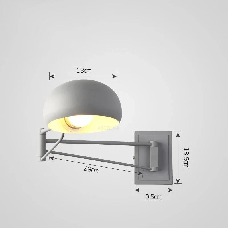 Moderne opvouwbare LED-wandlamp - intrekbare oogvriendelijke wandlamp voor slaapkamer, studie, woonkamer en badkamer