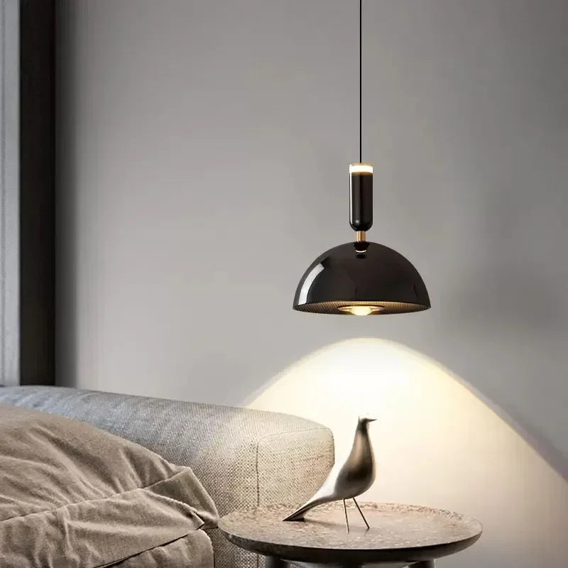 Noordse hoogteverstelbare LED hanglamp - Moderne ijzeren hanglamp voor slaapkamer, woonkamer, studeerkamer en bar (verstelbare hoogte, warm licht)