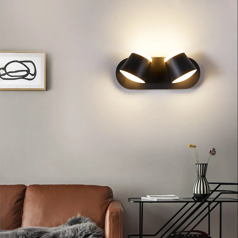 Moderne LED Wandlamp – 330° Verstelbaar, 3000K & 6500K Verstelbaar Wit Licht, Aluminium Legering Wandgemonteerde Lamp voor Slaapkamer, Keuken en Woonkamer