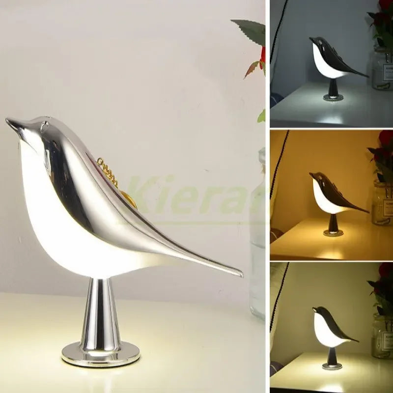 Moderne LED Vogel Bureaulamp – Touch-bediening, 6-10W LED Licht voor Slaapkamer, Studiekamer en Woonkamer – Stijlvol Magpie-Design voor Woondecoratie