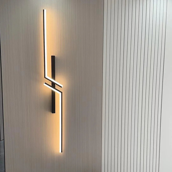 Moderne dimbare LED wandlamp - Afstandsbediening minimalistische wandlamp voor slaapkamer, woonkamer en TV-achtergrond