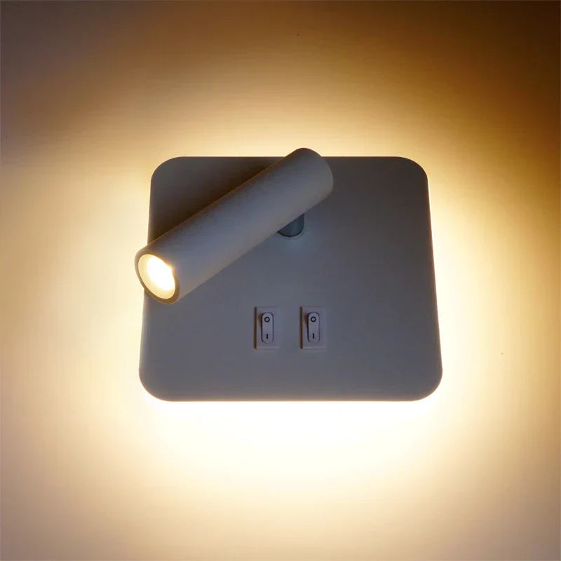 Moderne LED Wandlamp - 350° draaibare verstelbare op en neer wandlamp, 3000K warm wit tot 6500K koud licht, aluminium wandlamp