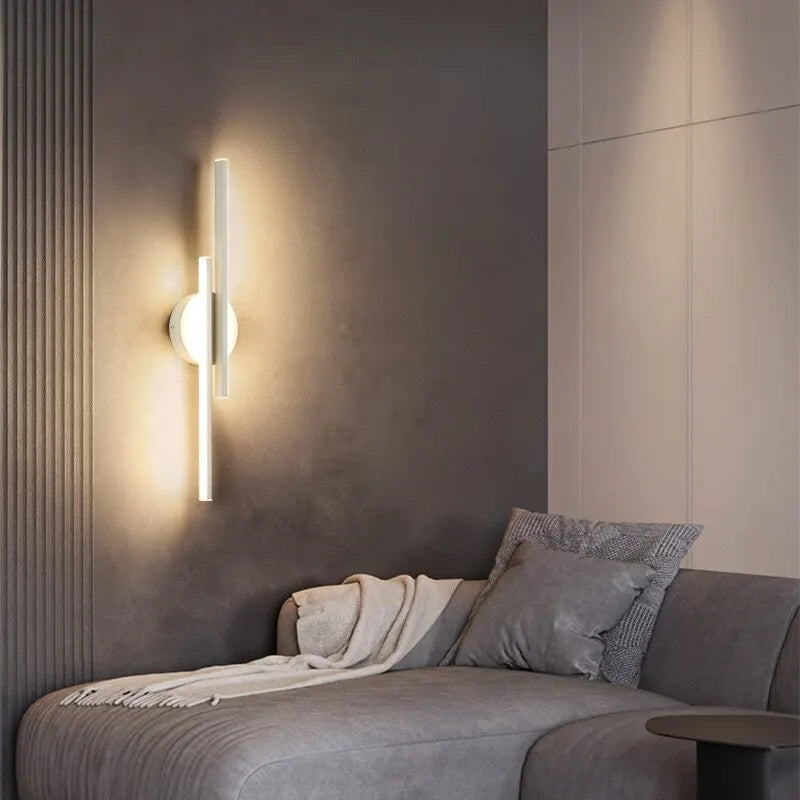Moderne Dual-Line LED Wandlamp – Dimbare Boven & Onder Wandlicht voor Slaapkamer, Kantoor, Eetkamer en TV Achtergronddecoratie