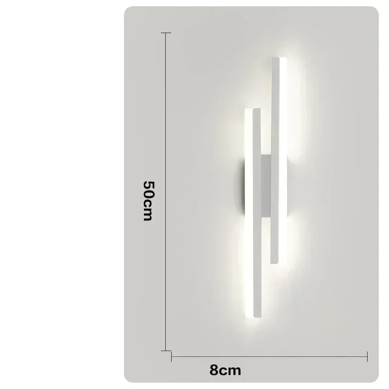 LED slaapkamer wandlamp wand acryl lampenkap binnenverlichting voor woonkamer gang lichtarmatuur 50 cm 16 W
