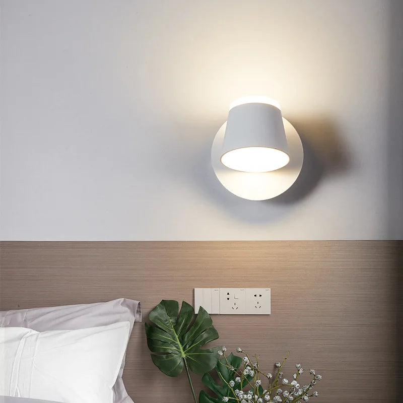 Moderne LED Wandlamp – 330° Verstelbaar, 3000K & 6500K Verstelbaar Wit Licht, Aluminium Legering Wandgemonteerde Lamp voor Slaapkamer, Keuken en Woonkamer