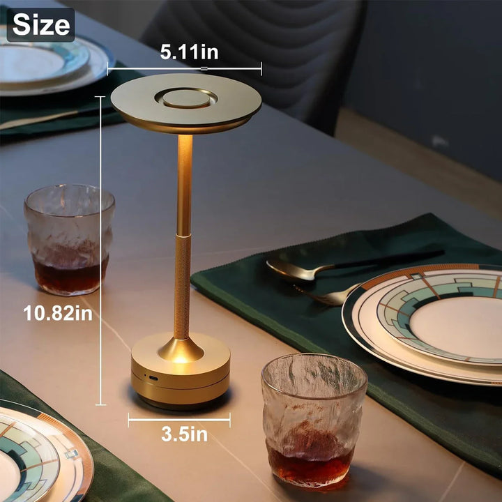 Klassieke Touch-Sensor-LED-Tafellamp | Oplaadbare draadloze bureaulamp met 3 instelbare kleurtemperaturen