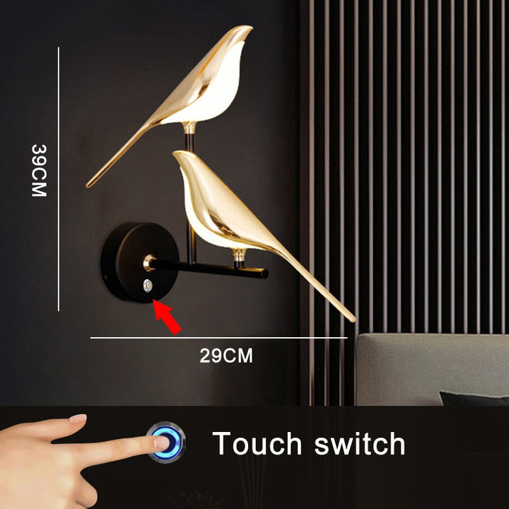 Moderne Nordic Wand Vogel Lamp