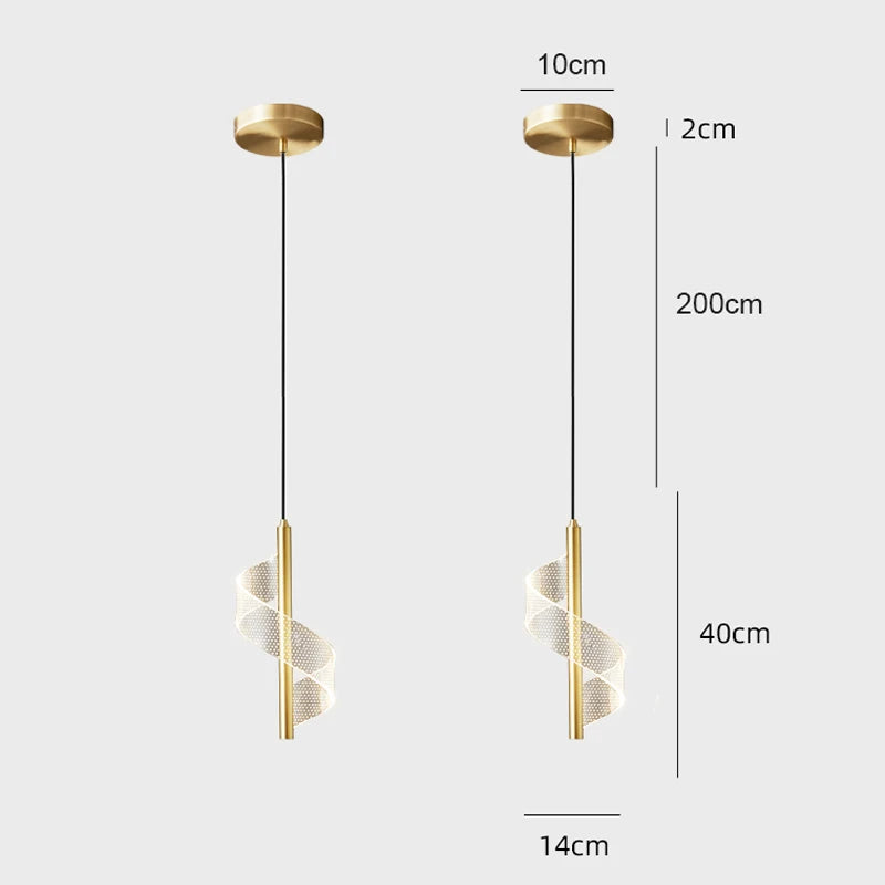Nordic LED Hanglamp – Moderne Hanglamp voor Woonkamer, Slaapkamer, Eettafel en Gang – Gouden Acryl Lampenkappen, InterieurdDecoratie