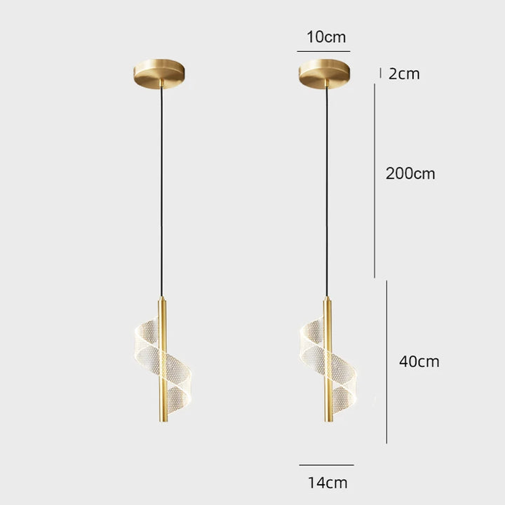 Nordic LED Hanglamp – Moderne Hanglamp voor Woonkamer, Slaapkamer, Eettafel en Gang – Gouden Acryl Lampenkappen, InterieurdDecoratie