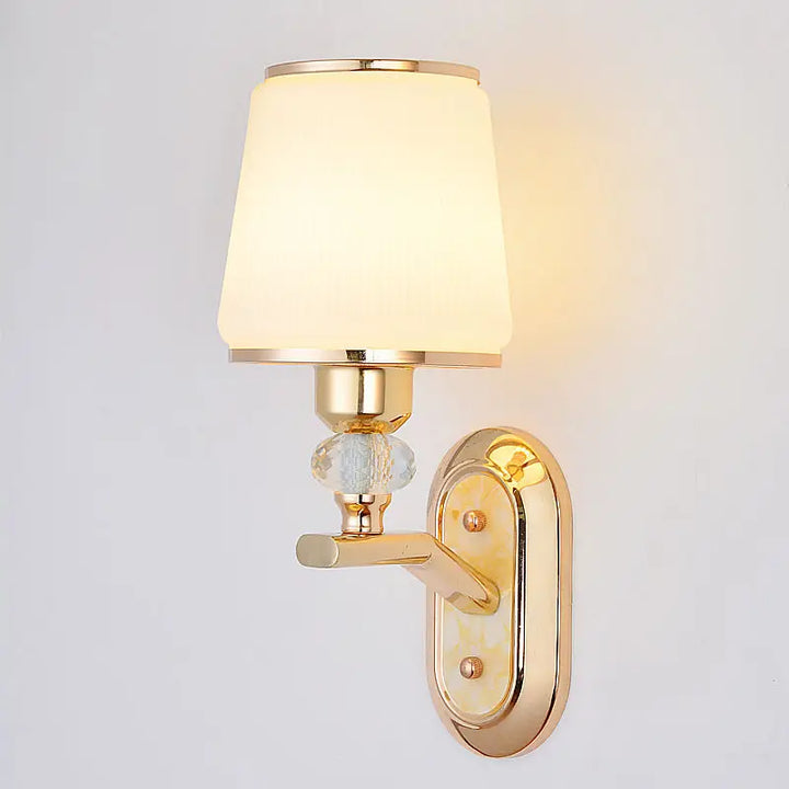 Moderne LED wandlamp met glazen lampenkap | Wandlampen